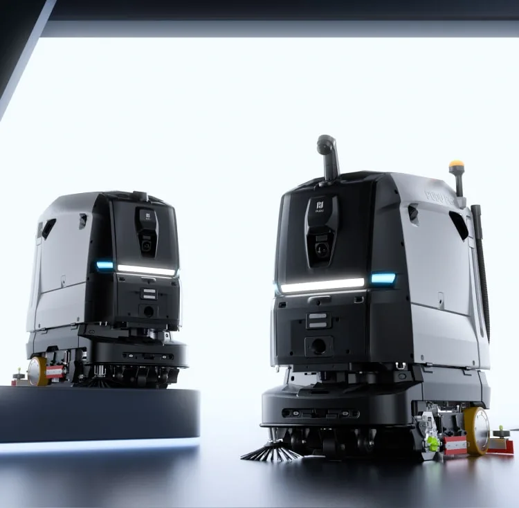 PUDU BG1 and BG1 Pro robots side by side